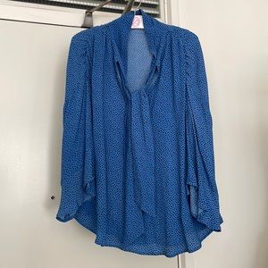 ❤️ 4 for $20 ❤️ ZARA Blouse Top Shirt with self tie and wide flowy sleeves